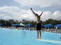 Near standing triple and standing double half twist.