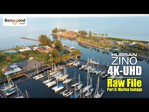 HUBSAN ZINO H117s 4K UHD drone -Part 6: 4K raw video of Marina footage