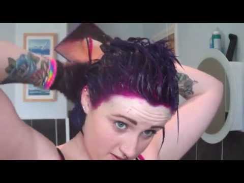 how to dark purple hair