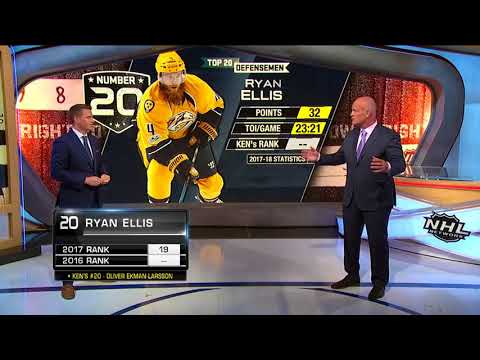 Top 20 Defensemen: Ryan Ellis takes the No. 20 spot on the list Aug 12, 2018