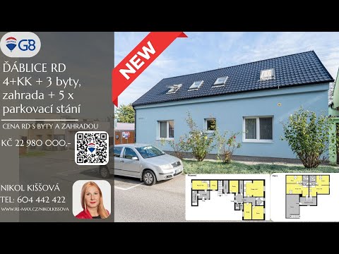 Video Rodinný dům 4+kk se třemi byty 2+kk, zahradou, 5 x parkovací stání v Ďáblicích - Praha 8