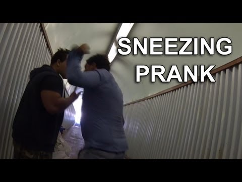 La broma del estornudo en el ascensor