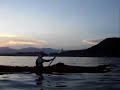 por do sol remando