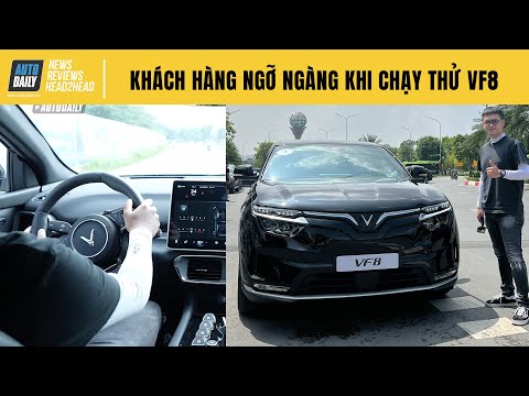 Lái thử VinFast VF8, khách hàng ngỡ ngàng, thích thú khi lần đầu chiêm ngưỡng mẫu SUV Việt