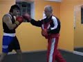 Mohammad Rasuli Profiboxer aus Kassel beim Training