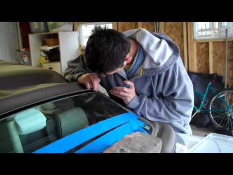 Fixing Audi convertible rear window with JB WELD… 2nd video
