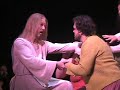 in this clip tiffini dodson (mary), ted neeley (jesus), and matthew g. myers (judas) in a performance on the north american tour of jesus christ superstar.