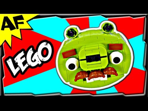 Lego Angry Birds MOUSTACHE PIG Animated Review with Building Instructions