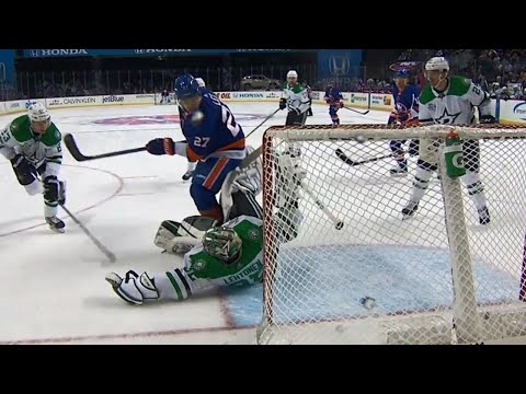 Video: Stars' Lehtonen robs Islanders' Tavares but Lee bats puck out of air to score