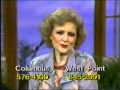 2010-05-17 | Betty White makes pitch on the 1988 Jerry Lewis Telethon followed by Jerry kiddi ~> In honor of Betty White's recent hosting of Saturday Night Live, here Betty makes a pre-recorded impassioned pitch for MDA showed in hour 12 of ... ()