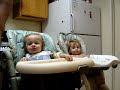 babbies dinner time with daddy