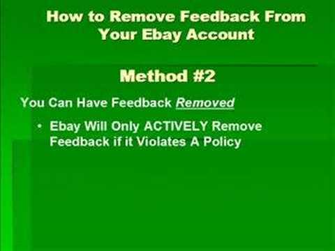 how to delete feedback on ebay
