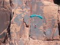 BASE Jumper near Moab, Utah