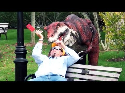 Epic Dinosaur Prank