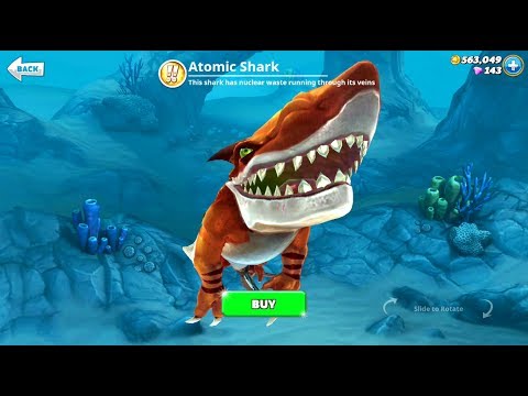 Atomic Shark Unlocked No Hack - (540,000 coins) Gameplay - Hungry Shark World