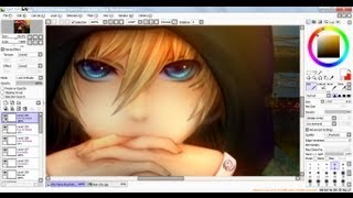 Drawing an anime character in PaintTool SAI