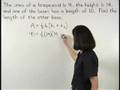 Watch Video on Area of a Trapezoid - Geometry Help