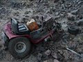 Pushed Riding Lawn Mower Off a Cliff Pushed Riding Lawn Mower Off a Cliff