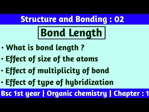 Bond length | Bsc 1st year chemistry | Structure and bonding | by Chemboost : Bsc chemistry |
