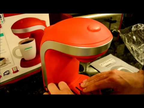 Kitchen Selectives single serving coffee maker – $20 cheap and red