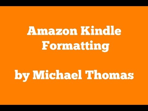 how to properly format an ebook