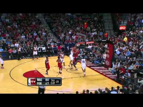 Nicolas Batum posterizes JaVale McGee