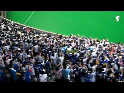 2007．10．28日本ハムファイターズ対中日ドラゴンズ♪日本シリーズ♪真上から見たTウッズの応援☆札幌ドーム