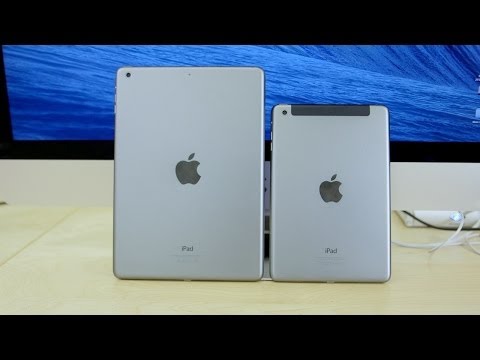 Display - Audible: http://www.audible.com/today A detailed comparison of Apple's new iPad Air vs iPad Mini with Retina Display! The iPad Mini with Retina Display and i...