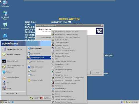how to perform ntbackup