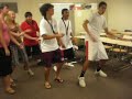 this is sax sectionals (alto tenor and bari)
after a long day playing music and marching we decide to play a game with a twist
