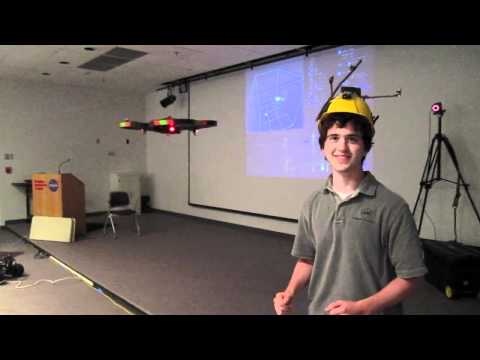 Object tracking for human interaction with autonomous quadcopter