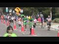 Allison and Christine sprint to the Finish at the Shamrock Marathon