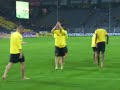 Dortmund - Juve, BVB Spieler rutschen zur S�d, 26.07.08