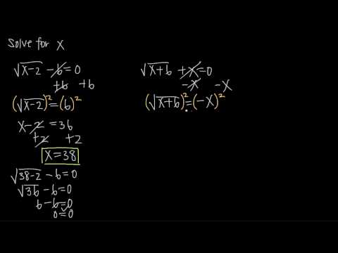 how to isolate x in a square root