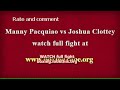 Joshua Clottey vs Manny Pacquiao Streaming Online