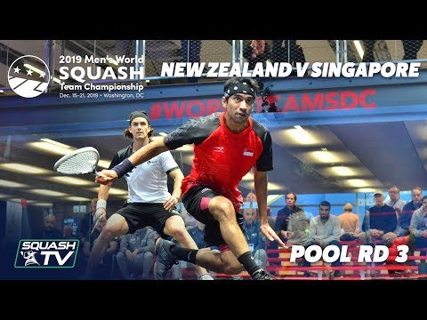 Squash: New Zealand v Singapore - Men's World Team Champs 2019 - Pool Rd 3 Highlights