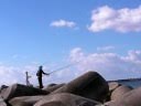 釣りのキャスティング 300fps