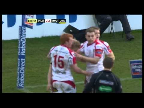 olding - Ulster v Dragons 12/04/2013 Stuart Olding Try.