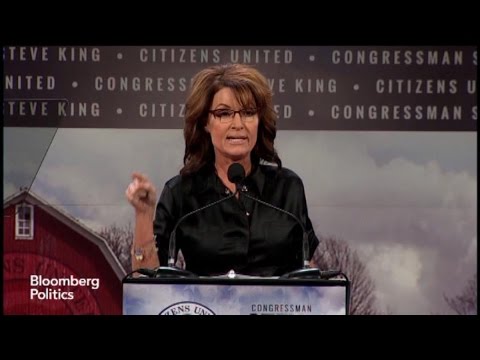 Palin - Jan. 24 -- Former Republican vice presidential candidate Sarah Palin discusses her views on Democrats as she addresses the Iowa Freedom Summit. (Source: Bloomberg)