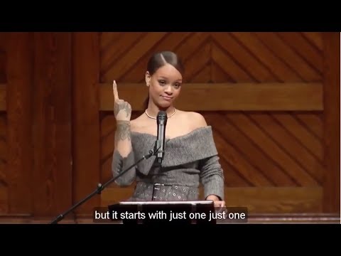 Learn English with Rihanna INCREDIBLE Speech at Harvard University - English Subtitles