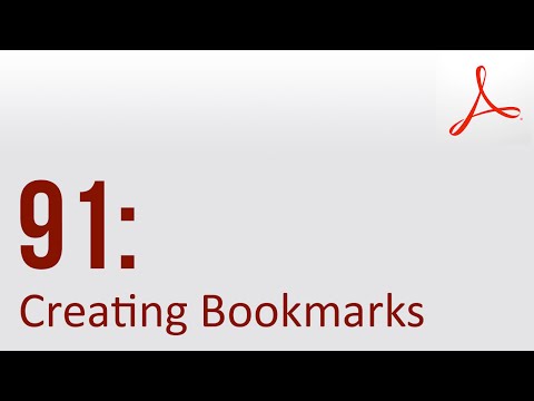Creating Bookmarks in Acrobat Pro