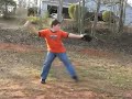 10 year old baseball pitching in the yard