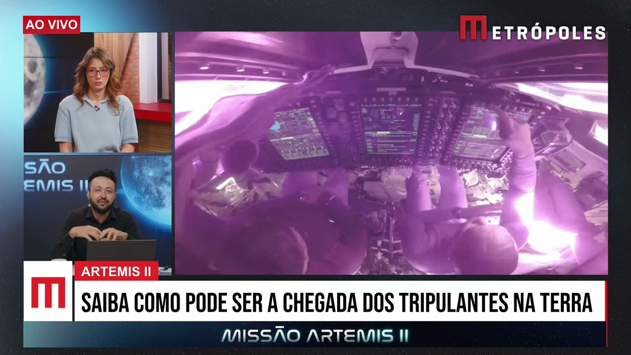 Veja imagens da reentrada da missão Artemis I, divulgadas pela NASA