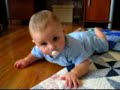 Casey learning to crawl