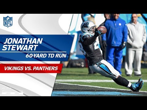 Video: Jonathan Stewart's 60-Yd TD Run Set Up by Daryl Worley's INT! | Vikings vs. Panthers | NFL Wk 14