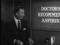 1960 Bayer aspirin ad with instant flaking action