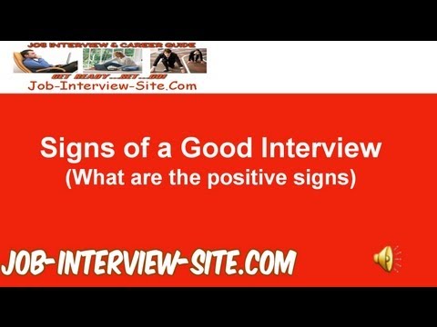 how to know an interview went well