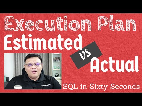 Execution Plan – Estimated vs Actual – SQL in Sixty Seconds #113