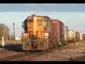 GP9 getting a workout kicking cars. (It is a GP9 folks)