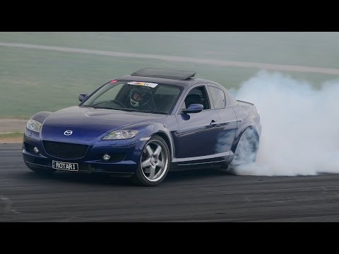 Mazda RX8 turbo ~ burnout, drag & dyno